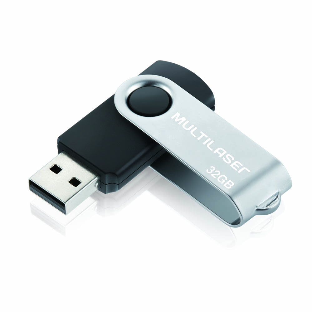 Pendrive Multilaser TWIST Preto 32GB